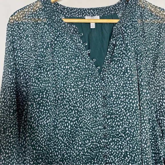 Joie Green Arctic Animal Spot Limited Edition Balloon Sleeve Dress Plus Size XXL - Picture 6 of 12